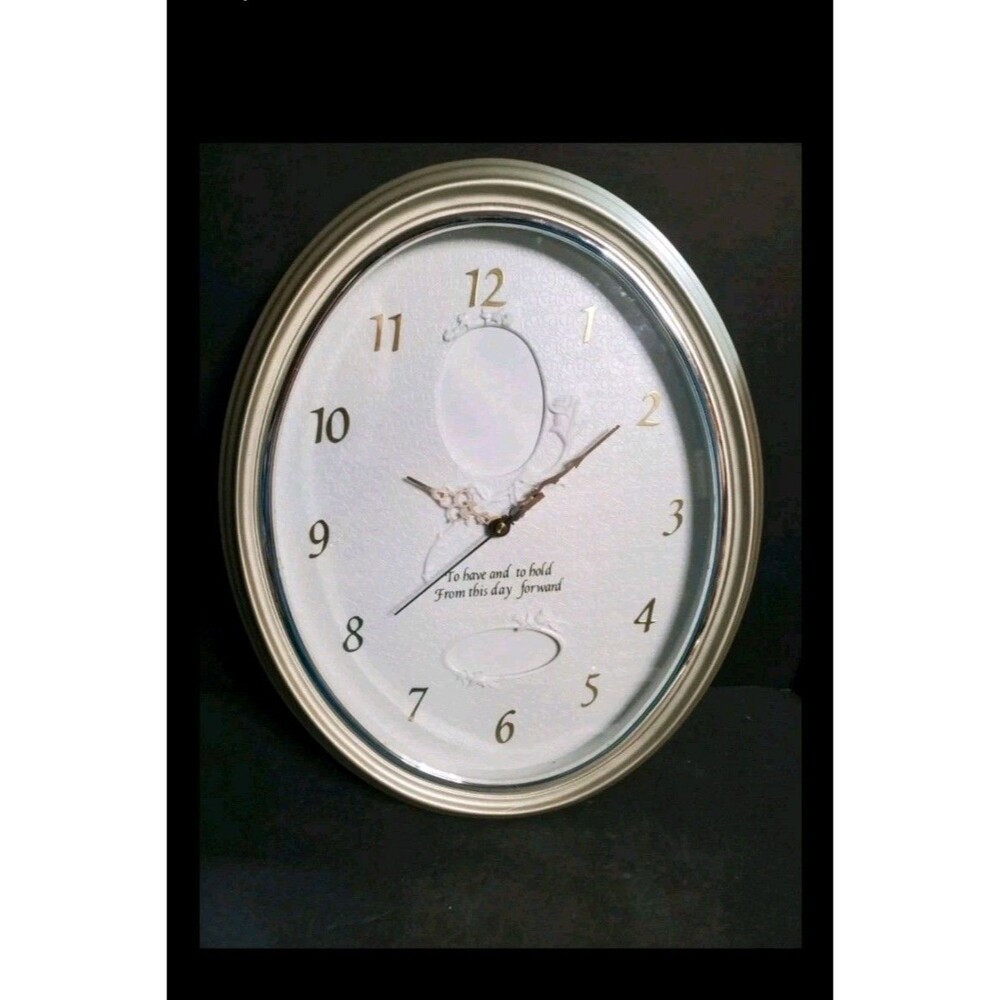 Wedding Vows Anniversary Clock To Have And To Hold From This Day Forward, Roses
